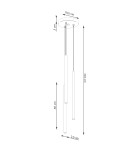 Sollux Lampa wisząca PASTELO 3P zielona oliwka SL.1521 Sollux Lampa wisząca PASTELO 3P zielona oliwka SL.1521