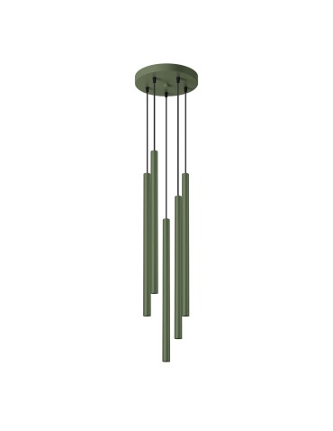 Sollux Lampa wisząca PASTELO 5P zielona oliwka SL.1522