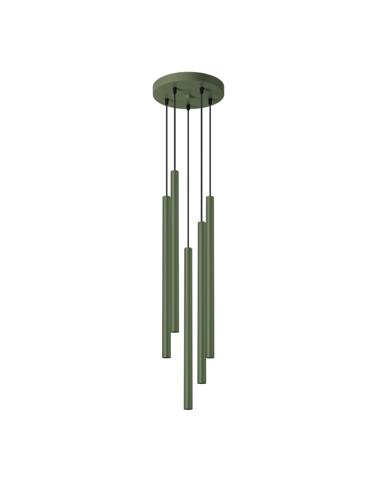 Sollux Lampa wisząca PASTELO 5P zielona oliwka SL.1522 Sollux Lampa wisząca PASTELO 5P zielona oliwka SL.1522