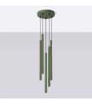 Sollux Lampa wisząca PASTELO 5P zielona oliwka SL.1522 Sollux Lampa wisząca PASTELO 5P zielona oliwka SL.1522