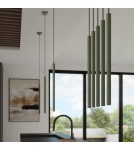 Sollux Lampa wisząca PASTELO 5P zielona oliwka SL.1522 Sollux Lampa wisząca PASTELO 5P zielona oliwka SL.1522