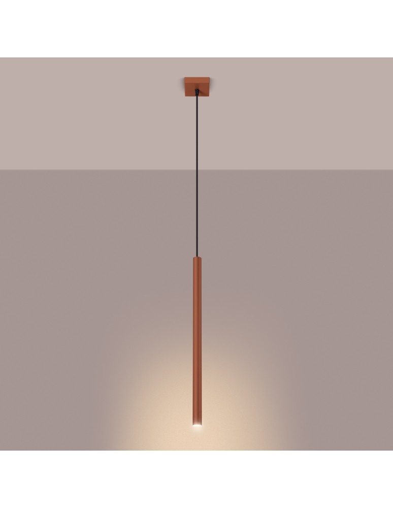 Sollux Lampa wisząca PASTELO 1 ochra czerwona SL.1524 Sollux Lampa wisząca PASTELO 1 ochra czerwona SL.1524