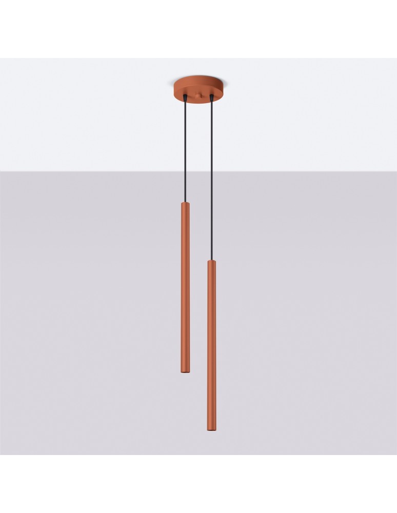 Sollux Lampa wisząca PASTELO 2 ochra czerwona SL.1525 Sollux Lampa wisząca PASTELO 2 ochra czerwona SL.1525
