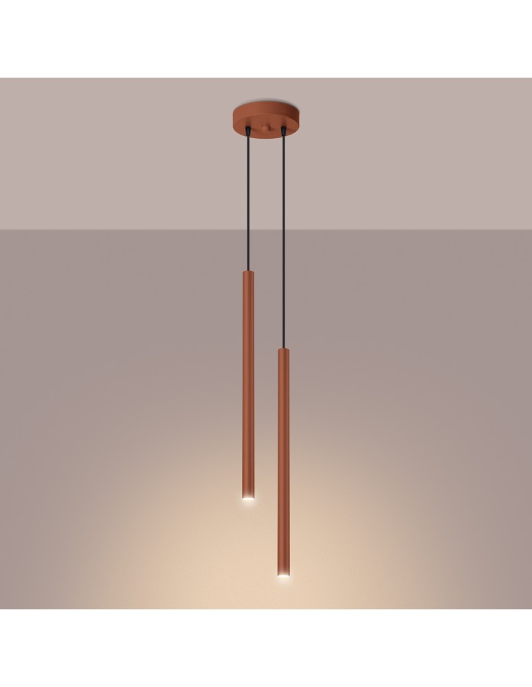 Sollux Lampa wisząca PASTELO 2 ochra czerwona SL.1525 Sollux Lampa wisząca PASTELO 2 ochra czerwona SL.1525