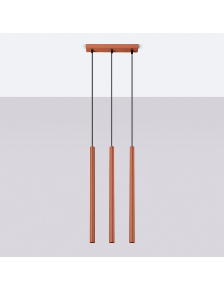 Sollux Lampa wisząca PASTELO 3 ochra czerwona SL.1526 Sollux Lampa wisząca PASTELO 3 ochra czerwona SL.1526