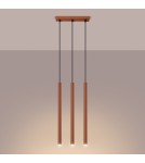Sollux Lampa wisząca PASTELO 3 ochra czerwona SL.1526 Sollux Lampa wisząca PASTELO 3 ochra czerwona SL.1526