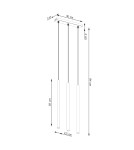 Sollux Lampa wisząca PASTELO 3 ochra czerwona SL.1526 Sollux Lampa wisząca PASTELO 3 ochra czerwona SL.1526
