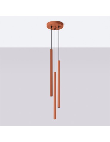Sollux Lampa wisząca PASTELO 3P ochra czerwona SL.1527 - produkt 2