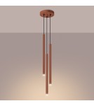 Sollux Lampa wisząca PASTELO 3P ochra czerwona SL.1527 Sollux Lampa wisząca PASTELO 3P ochra czerwona SL.1527