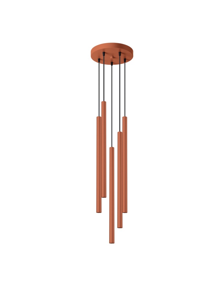 Sollux Lampa wisząca PASTELO 5P ochra czerwona SL.1528 Sollux Lampa wisząca PASTELO 5P ochra czerwona SL.1528