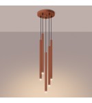 Sollux Lampa wisząca PASTELO 5P ochra czerwona SL.1528 Sollux Lampa wisząca PASTELO 5P ochra czerwona SL.1528