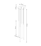 Sollux Lampa wisząca PASTELO 5P ochra czerwona SL.1528 Sollux Lampa wisząca PASTELO 5P ochra czerwona SL.1528
