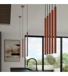 Sollux Lampa wisząca PASTELO 5P ochra czerwona SL.1528 Sollux Lampa wisząca PASTELO 5P ochra czerwona SL.1528