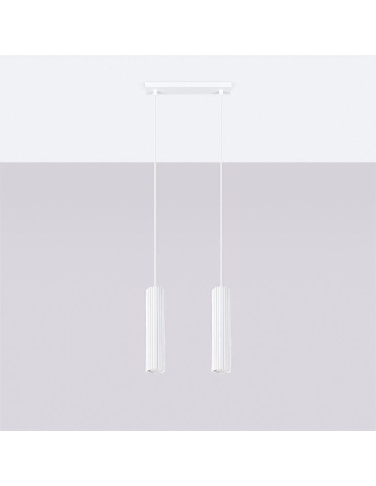 Sollux Lampa wisząca KARBON 2 biały SL.1536 Sollux Lampa wisząca KARBON 2 biały SL.1536