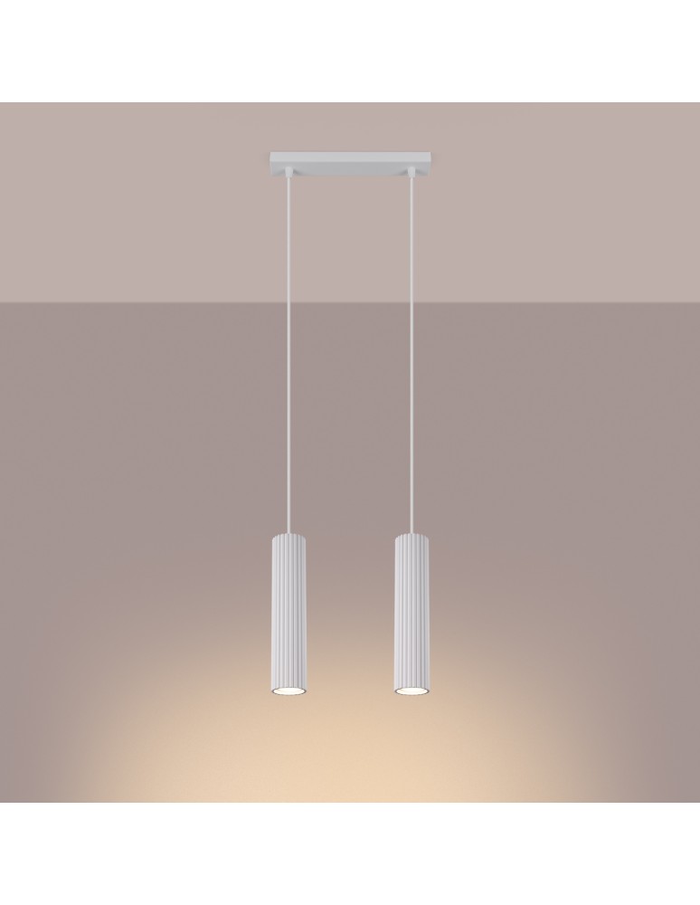 Sollux Lampa wisząca KARBON 2 biały SL.1536 Sollux Lampa wisząca KARBON 2 biały SL.1536