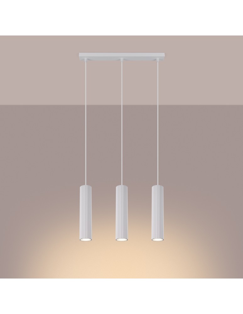 Sollux Lampa wisząca KARBON 3L biały SL.1537 Sollux Lampa wisząca KARBON 3L biały SL.1537
