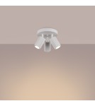 Lampy sufitowe regulowane - spoty - Sollux Plafon KARBON 3P biały SL.1544 - product 3
