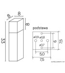 Lampy ogrodowe stojące - SU-MA CUBE 33cm 1x20W E27 230V Ciemny popiel CB-330 DG Stojąca - produkt 4
