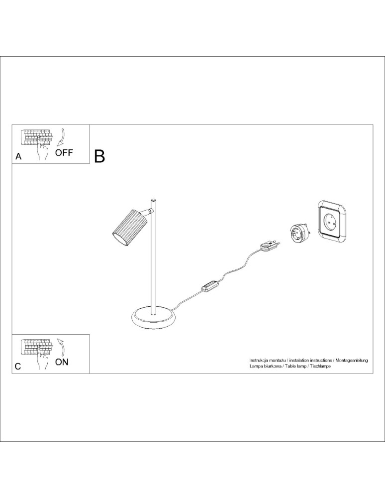 Sollux Lampa biurkowa KARBON biała SL.1548 Sollux Lampa biurkowa KARBON biała SL.1548