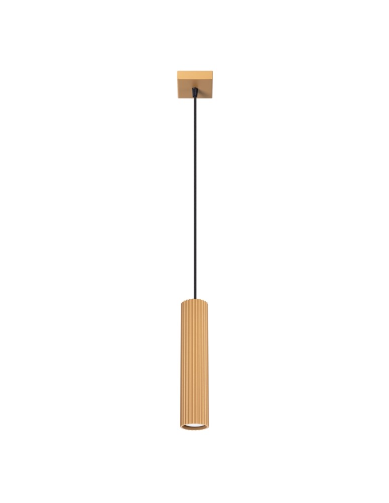 Sollux Lampa wisząca KARBON 1 złoty SL.1554 Sollux Lampa wisząca KARBON 1 złoty SL.1554