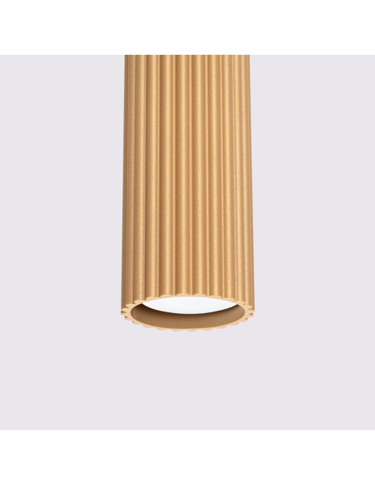 Sollux Lampa wisząca KARBON 1 złoty SL.1554 Sollux Lampa wisząca KARBON 1 złoty SL.1554