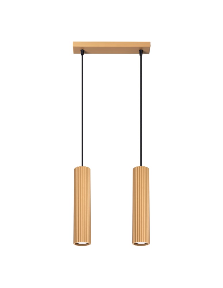 Sollux Lampa wisząca KARBON 2 złoty SL.1555 Sollux Lampa wisząca KARBON 2 złoty SL.1555