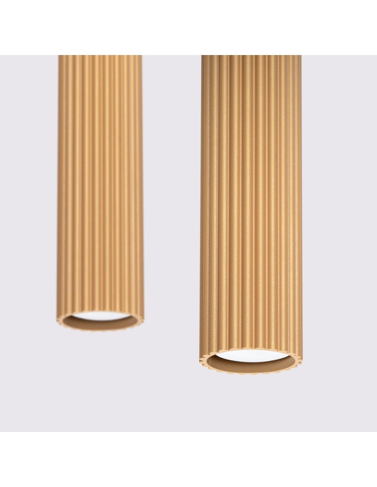 Sollux Lampa wisząca KARBON 2 złoty SL.1555 Sollux Lampa wisząca KARBON 2 złoty SL.1555
