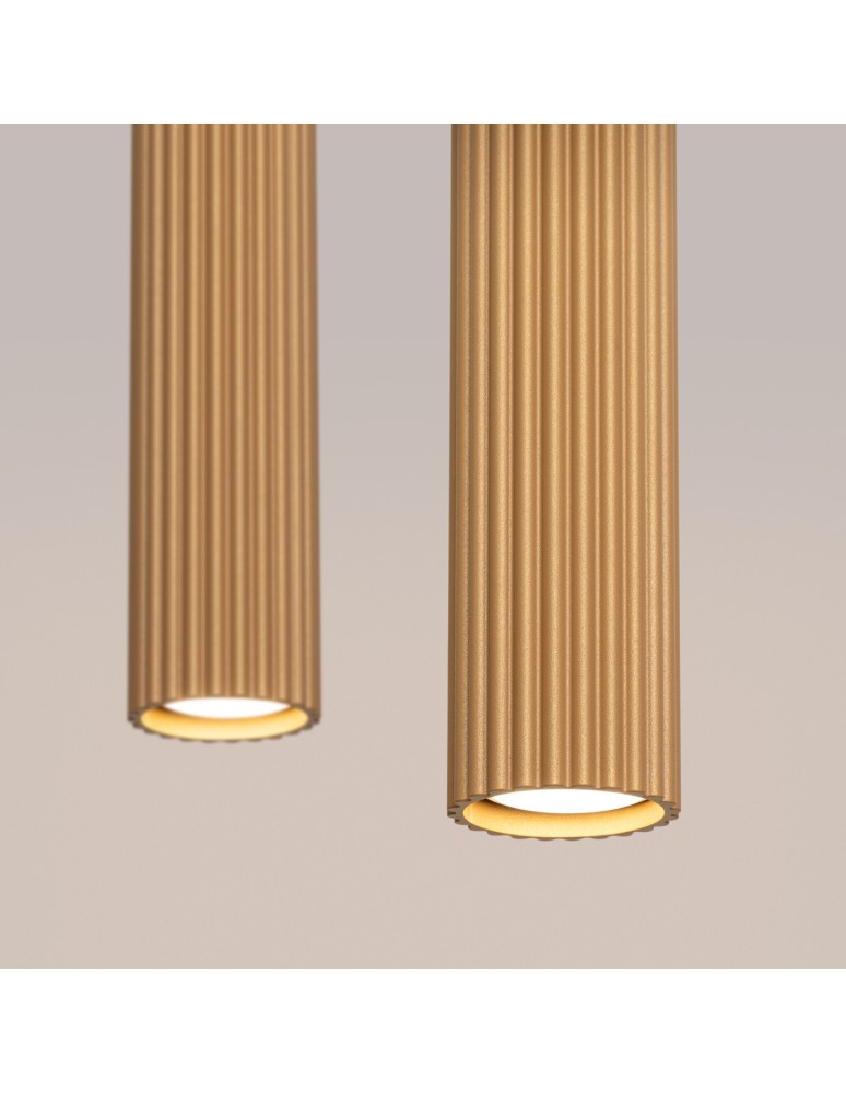 Sollux Lampa wisząca KARBON 2 złoty SL.1555 Sollux Lampa wisząca KARBON 2 złoty SL.1555
