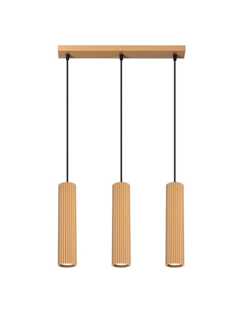 Sollux Lampa wisząca KARBON 3L złoty SL.1556 Sollux Lampa wisząca KARBON 3L złoty SL.1556