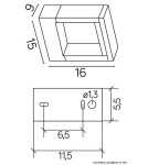 Kinkiety zewnętrzne - SU-MA FORM Kinkiet YB19504 Zmienna Barwa 3000K/4000K/6000K - product 5