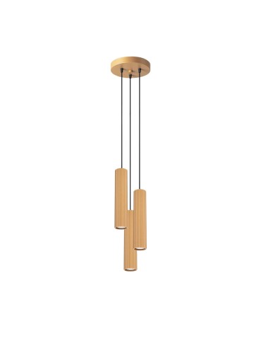 Sollux Lampa wisząca KARBON 3P złoty SL.1557