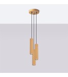 Sollux Lampa wisząca KARBON 3P złoty SL.1557 Sollux Lampa wisząca KARBON 3P złoty SL.1557