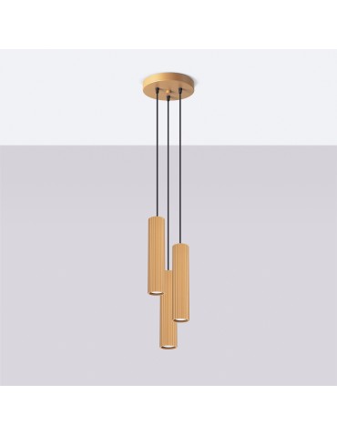 Sollux Lampa wisząca KARBON 3P złoty SL.1557 - produkt 2