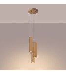 Sollux Lampa wisząca KARBON 3P złoty SL.1557 Sollux Lampa wisząca KARBON 3P złoty SL.1557