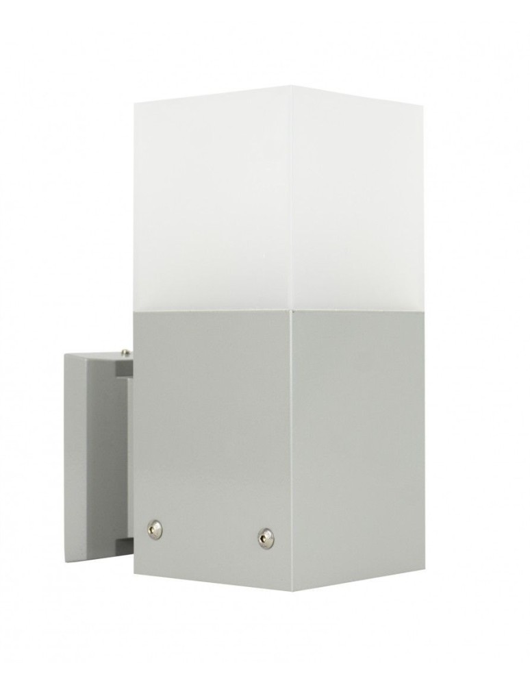 Kinkiety zewnętrzne - SU-MA CUBE MAX 1x20W E27 230V Srebrny CB-MAX K AL Kinkiet - produkt kolory-swiatla.pl 1