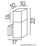 Kinkiety zewnętrzne - SU-MA CUBE MAX 1x20W E27 230V Srebrny CB-MAX K AL Kinkiet - product 3