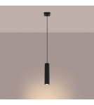 Lampy wiszące tuby - Sollux Lampa wisząca KARBON 1 czarny SL.1573 - product 3