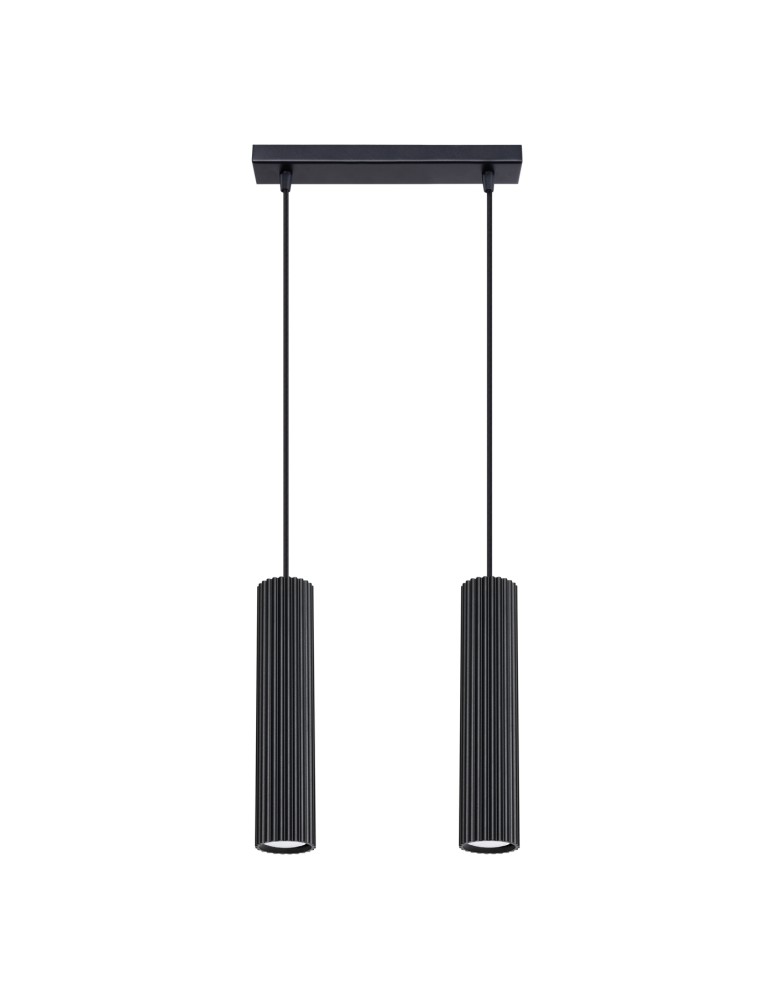 Sollux Lampa wisząca KARBON 2 czarny SL.1574 Sollux Lampa wisząca KARBON 2 czarny SL.1574