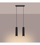 Sollux Lampa wisząca KARBON 2 czarny SL.1574 Sollux Lampa wisząca KARBON 2 czarny SL.1574