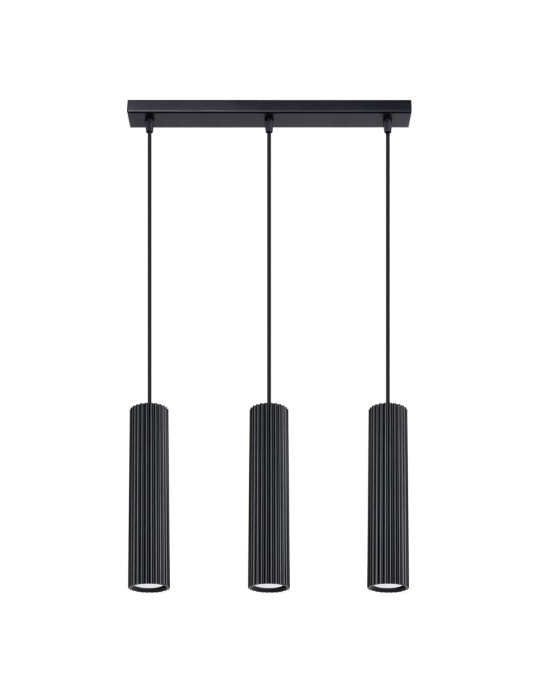 Sollux Lampa wisząca KARBON 3L czarny SL.1575