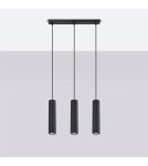 Lampy wiszące tuby - Sollux Lampa wisząca KARBON 3L czarny SL.1575 - product 2