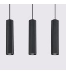 Lampy wiszące tuby - Sollux Lampa wisząca KARBON 3L czarny SL.1575 - product 4