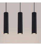 Lampy wiszące tuby - Sollux Lampa wisząca KARBON 3L czarny SL.1575 - product 5