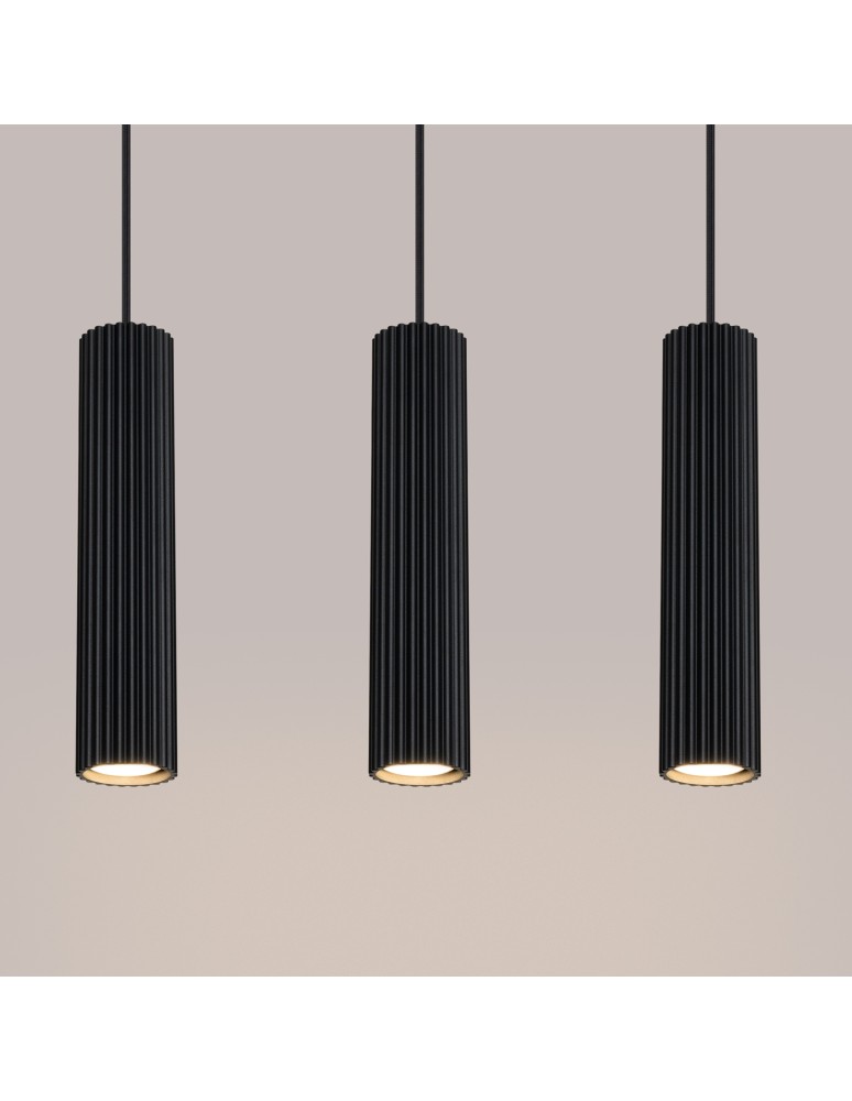 Sollux Lampa wisząca KARBON 3L czarny SL.1575