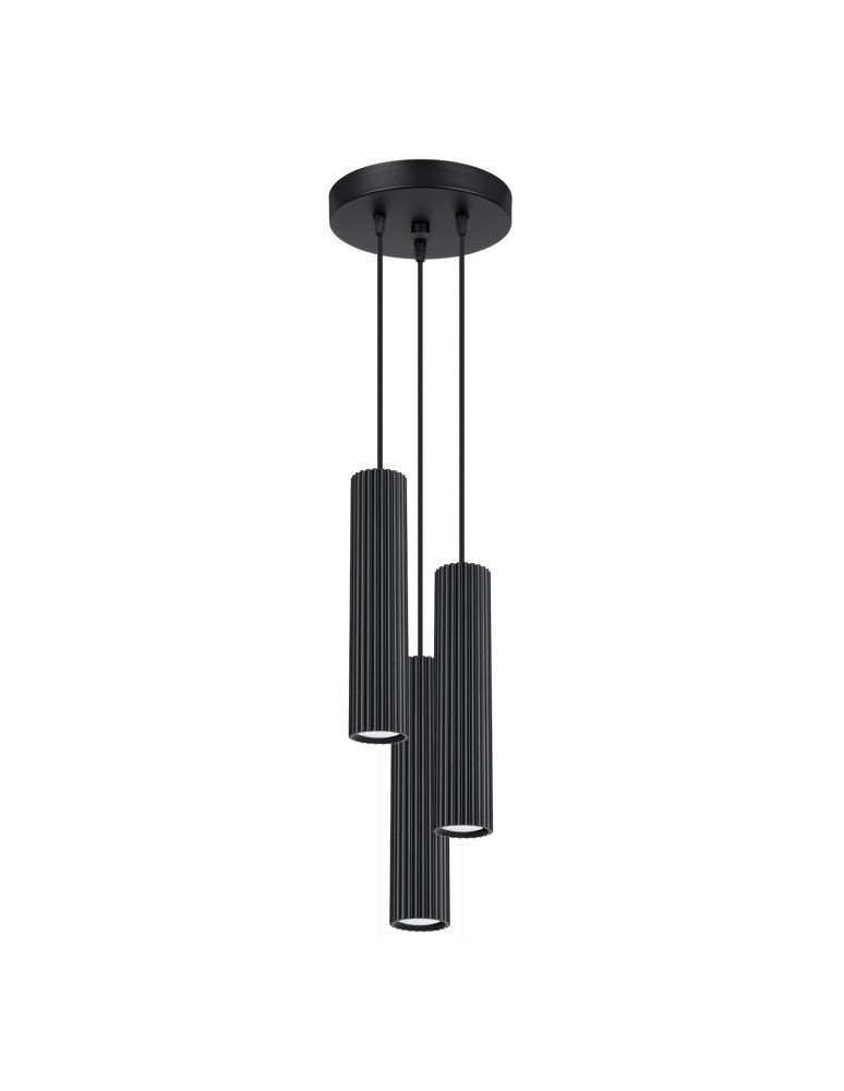 Sollux Lampa wisząca KARBON 3P czarny SL.1576