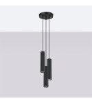 Sollux Lampa wisząca KARBON 3P czarny SL.1576 Sollux Lampa wisząca KARBON 3P czarny SL.1576