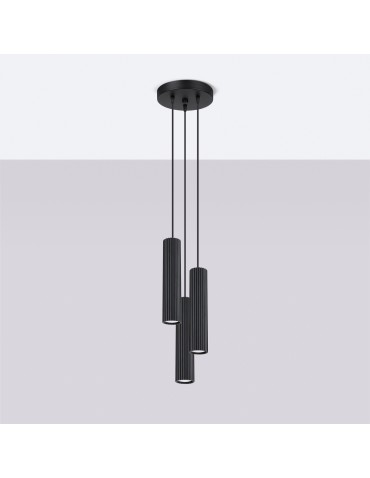 Sollux Lampa wisząca KARBON 3P czarny SL.1576 - produkt 2