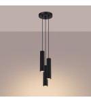 Sollux Lampa wisząca KARBON 3P czarny SL.1576 Sollux Lampa wisząca KARBON 3P czarny SL.1576