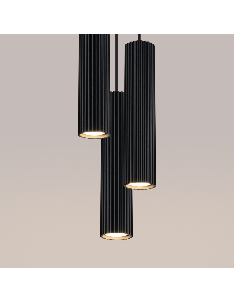 Sollux Lampa wisząca KARBON 3P czarny SL.1576 Sollux Lampa wisząca KARBON 3P czarny SL.1576