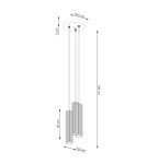 Sollux Lampa wisząca KARBON 3P czarny SL.1576 Sollux Lampa wisząca KARBON 3P czarny SL.1576